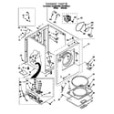 Roper RGL4634BL3 cabinet diagram