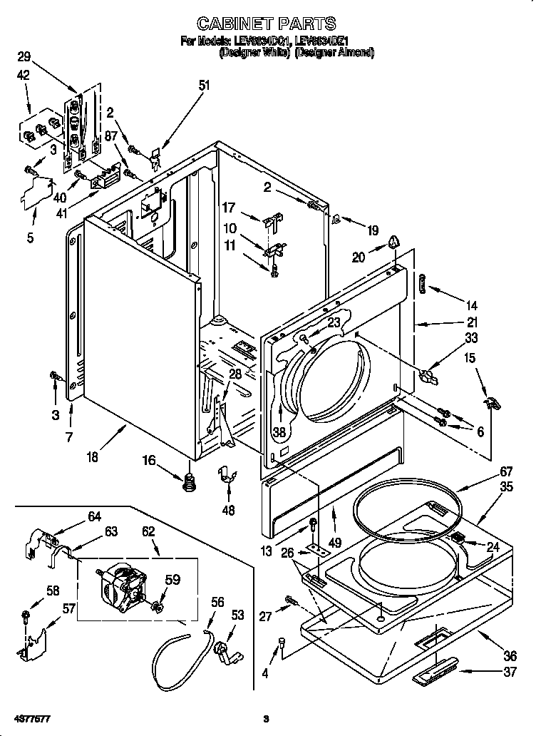 Whirlpool LEV6634DQ1 null diagram