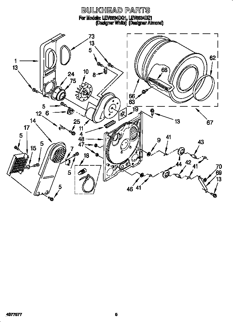 Whirlpool LEV6634DQ1 null diagram