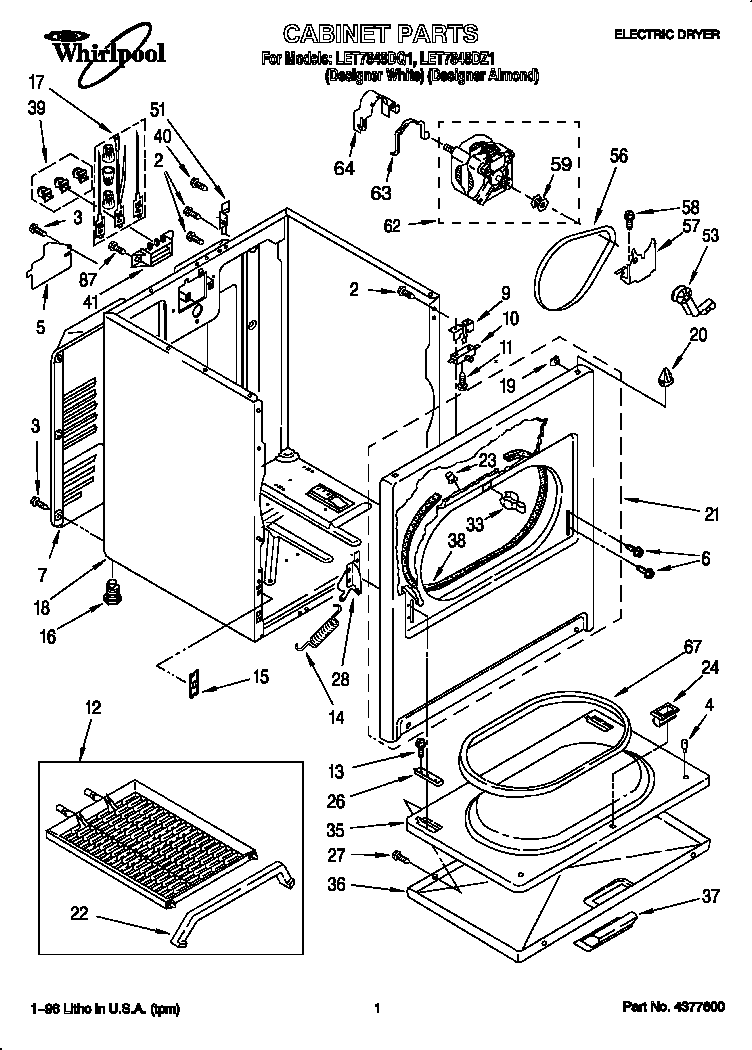 Whirlpool LET7848DZ1 null diagram