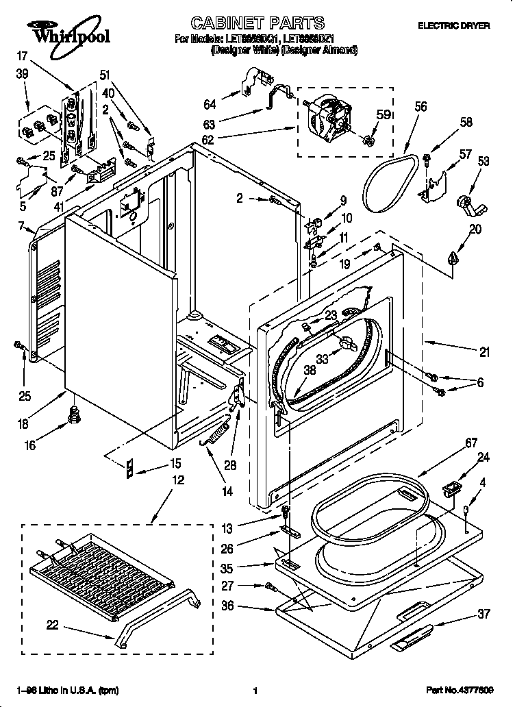 Whirlpool LET8858DQ1 null diagram