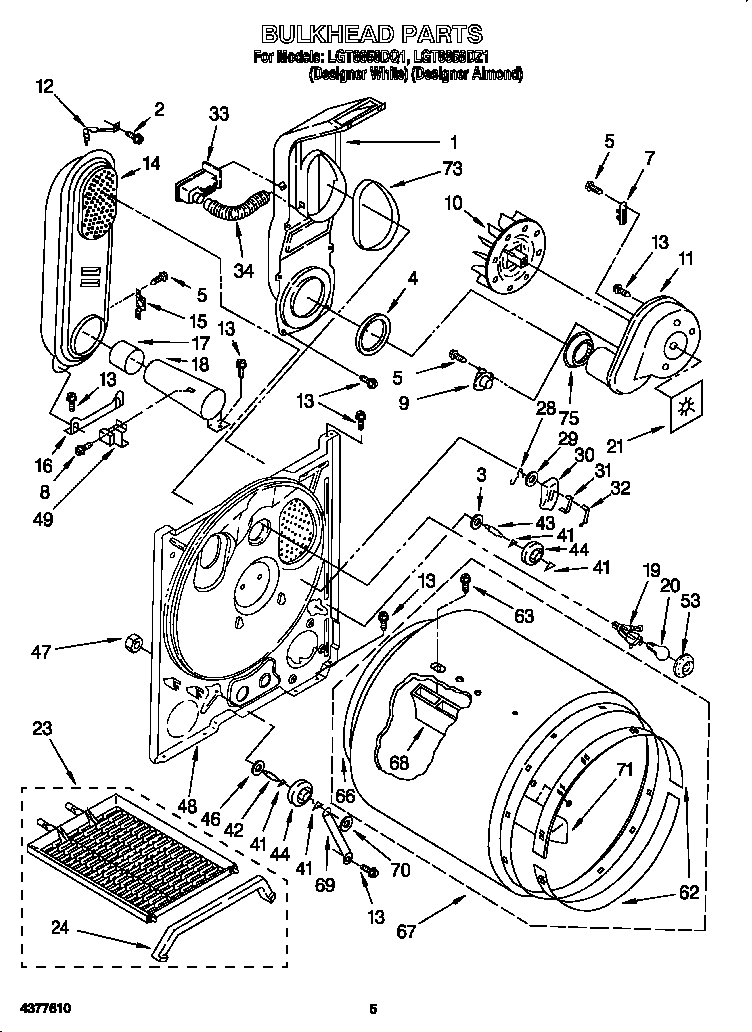 Whirlpool LGT8858DZ1 bulkhead diagram