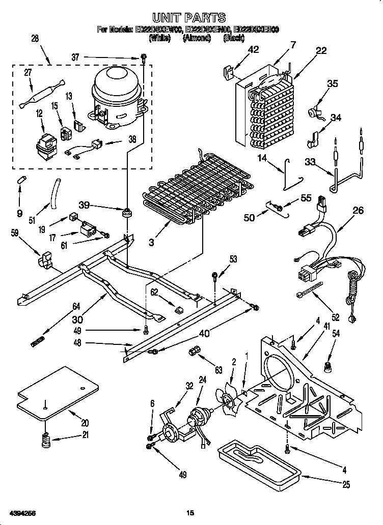 Whirlpool ED22DSXEW00 unit diagram