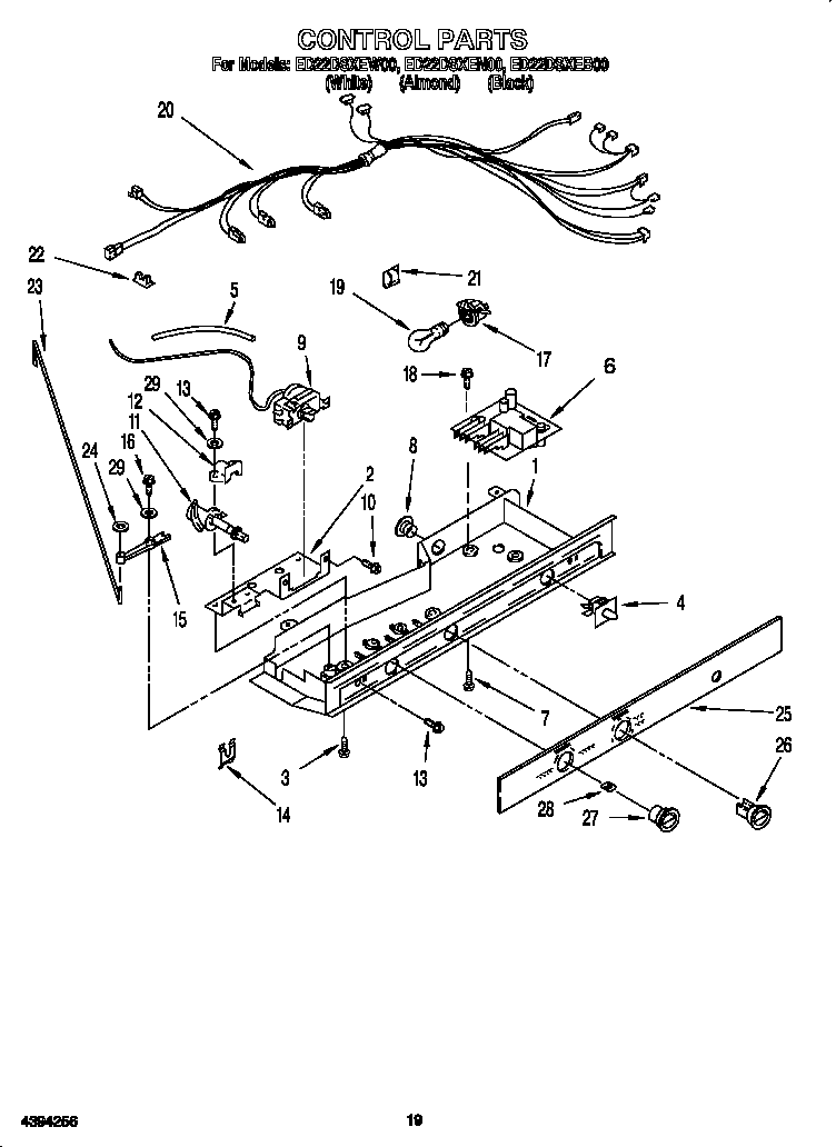 Whirlpool ED22DSXEW00 control diagram