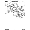 Roper FGP335BW3 cooktop and control panel diagram