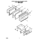 Roper FGS385BL3 oven door and drawer diagram