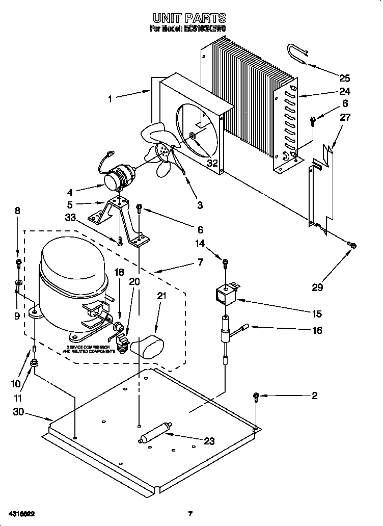 Whirlpool EC5100XEW0 unit diagram
