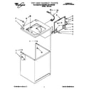 Whirlpool 3CAP2762BW0 top and cabinet diagram