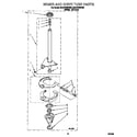 Whirlpool 3CAP2762BW0 brake and drive tube diagram