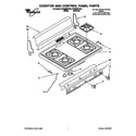 Whirlpool SF3000EYW4 cooktop and control panel diagram