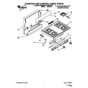 Whirlpool SF302BEAW2 cooktop and control panel diagram