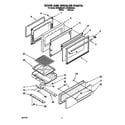 Whirlpool SF302BSAN1 door and broiler diagram