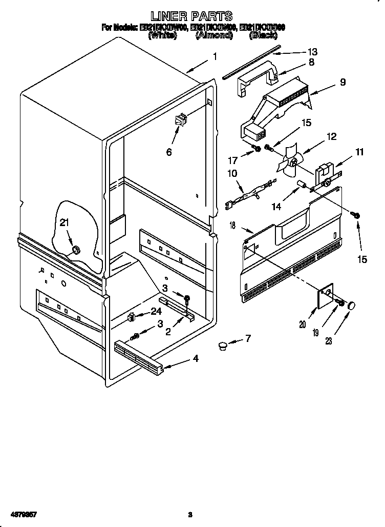 Whirlpool EB21DKXBB00 liner diagram