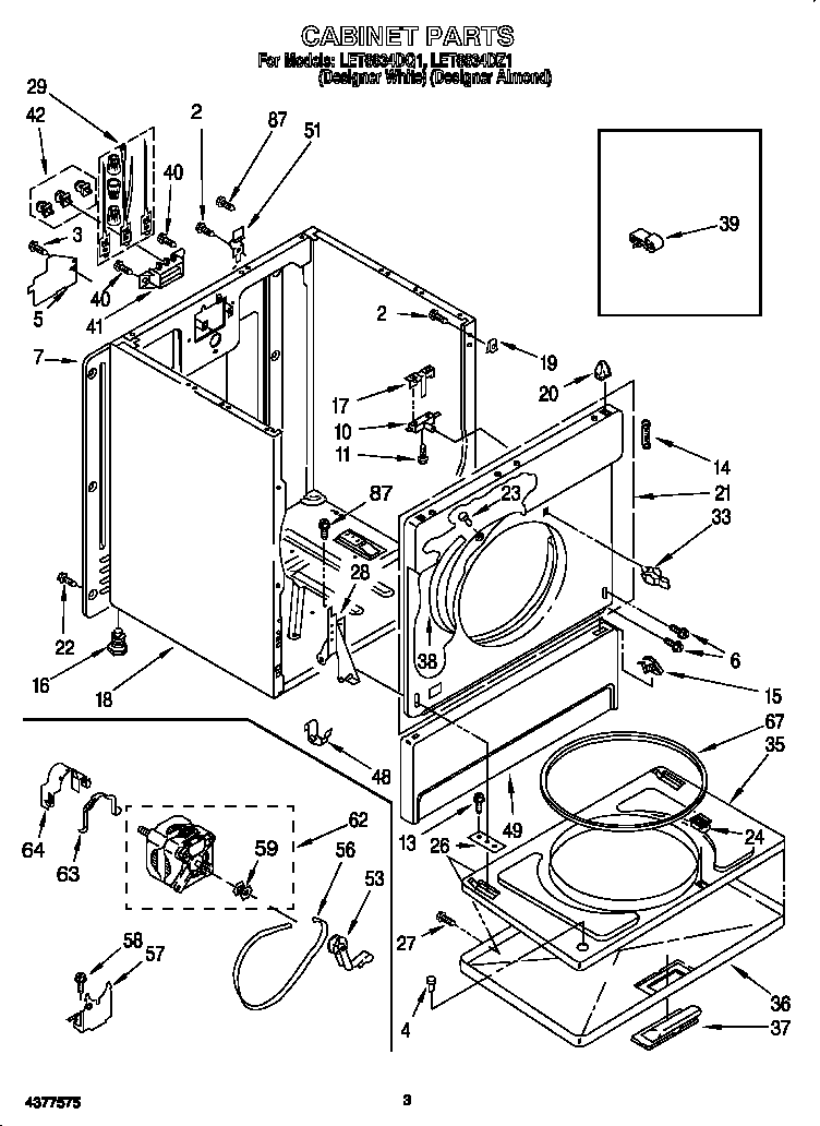 Whirlpool LET6634DZ1 null diagram