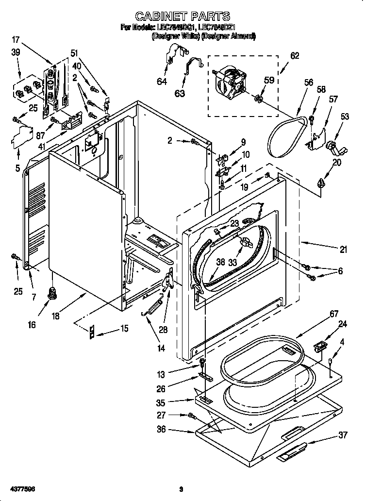 Whirlpool LEC7848DQ1 null diagram