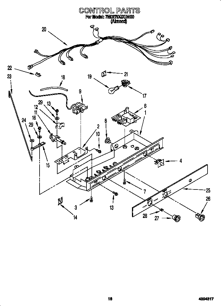 Whirlpool 7ED27DQXDN00 control diagram