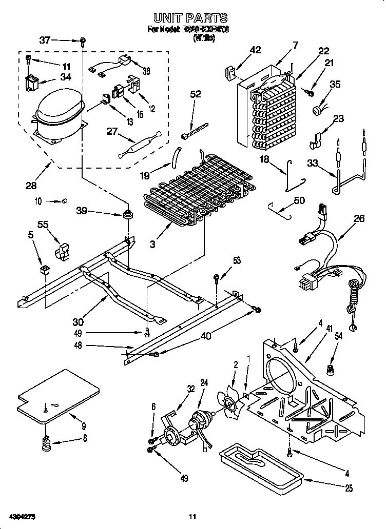 Roper RS20EKXEW00 unit diagram