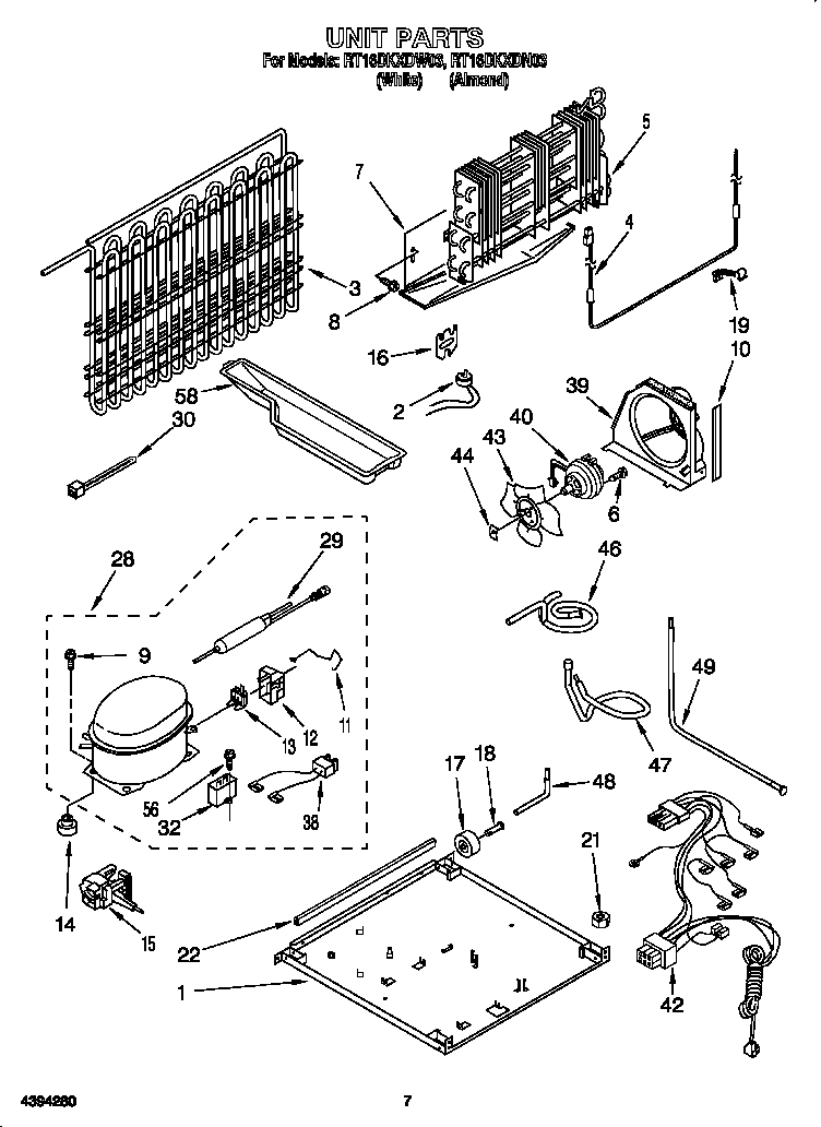 Roper RT16DKXDN03 unit diagram