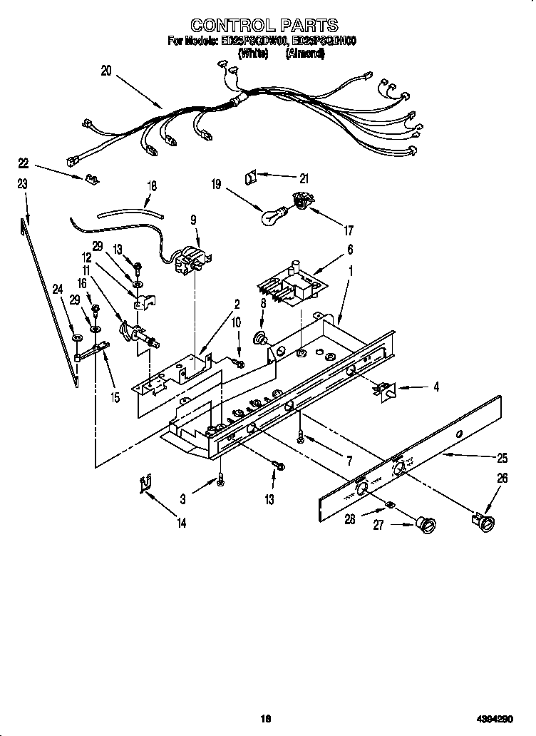 Whirlpool ED25PSQDN00 control diagram