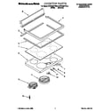 KitchenAid KERC507YWH4 cooktop diagram