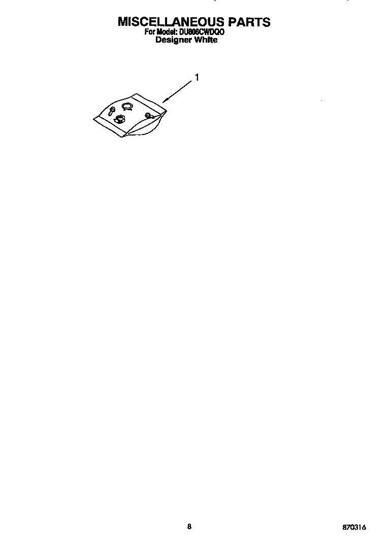 Whirlpool DU806CWDQ0 miscellaneous diagram