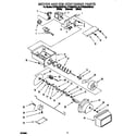 KitchenAid KTRS22QDBL00 motor and ice container diagram