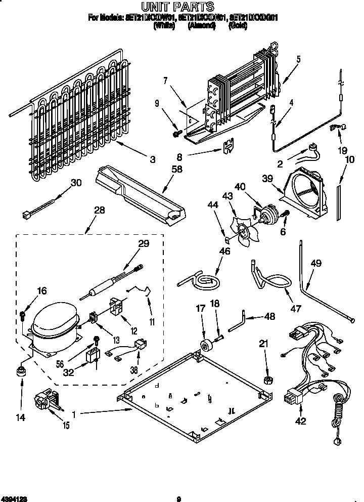 Whirlpool 8ET21DKXDW01 unit diagram