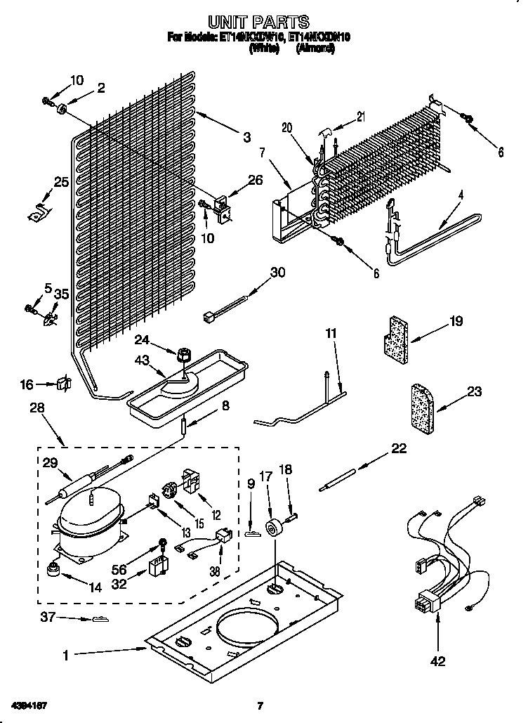 Whirlpool ET14NKXDW10 unit diagram