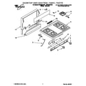 Whirlpool SF302BEAN3 cooktop and control panel diagram