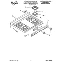 Whirlpool SF317PEAN4 cooktop diagram