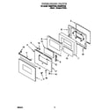 Whirlpool RB262PXAQ5 oven door diagram