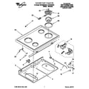 Whirlpool RF4700XBW3 cooktop diagram