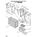 Whirlpool RF4700XBW3 auxiliary oven and door diagram