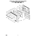 KitchenAid KEBS277BWH3 upper and lower oven door diagram