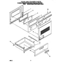 Whirlpool RF305PXDQ0 door and drawer diagram