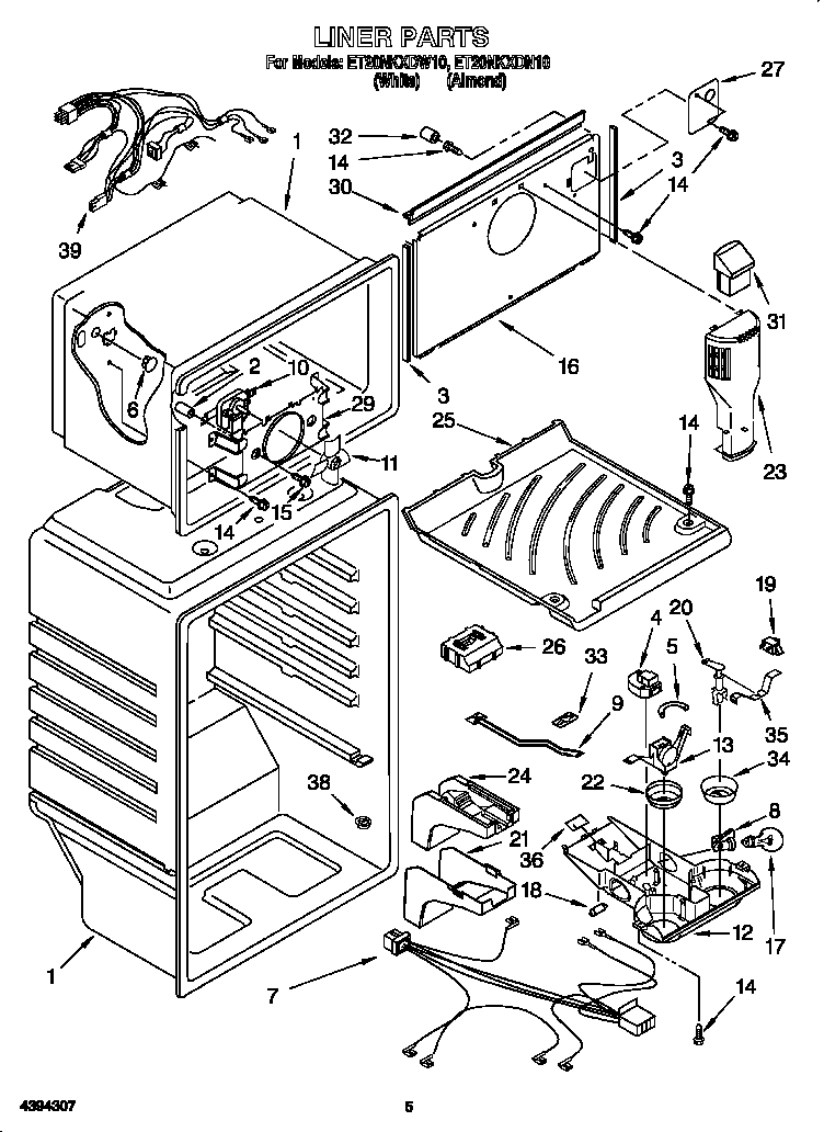 Whirlpool ET20NKXDN10 liner diagram