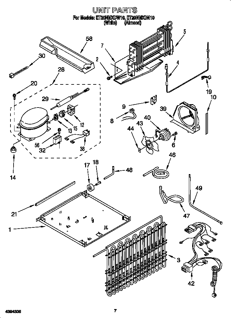 Whirlpool ET20NMXDN10 unit diagram