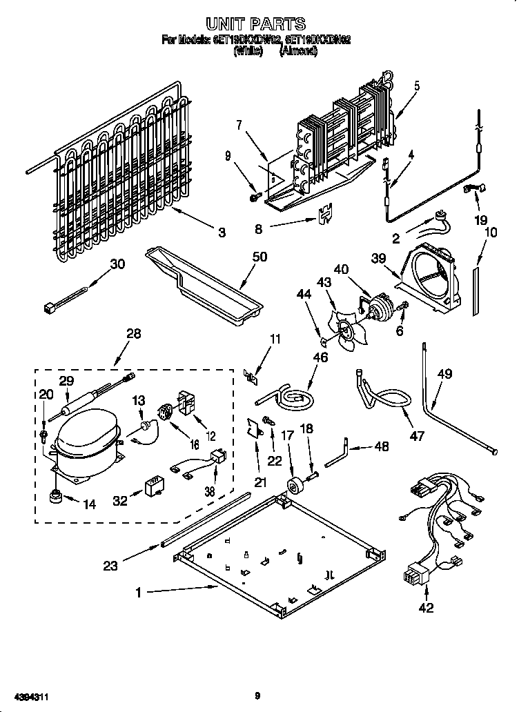 Whirlpool 6ET19DKXDN02 unit diagram