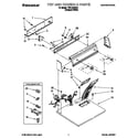 Whirlpool TEDL640DQ1 top and console diagram
