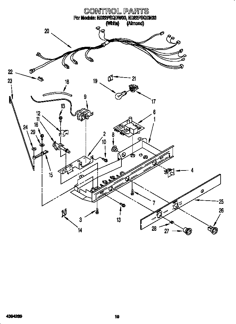 Whirlpool ED22PSQDW00 control diagram