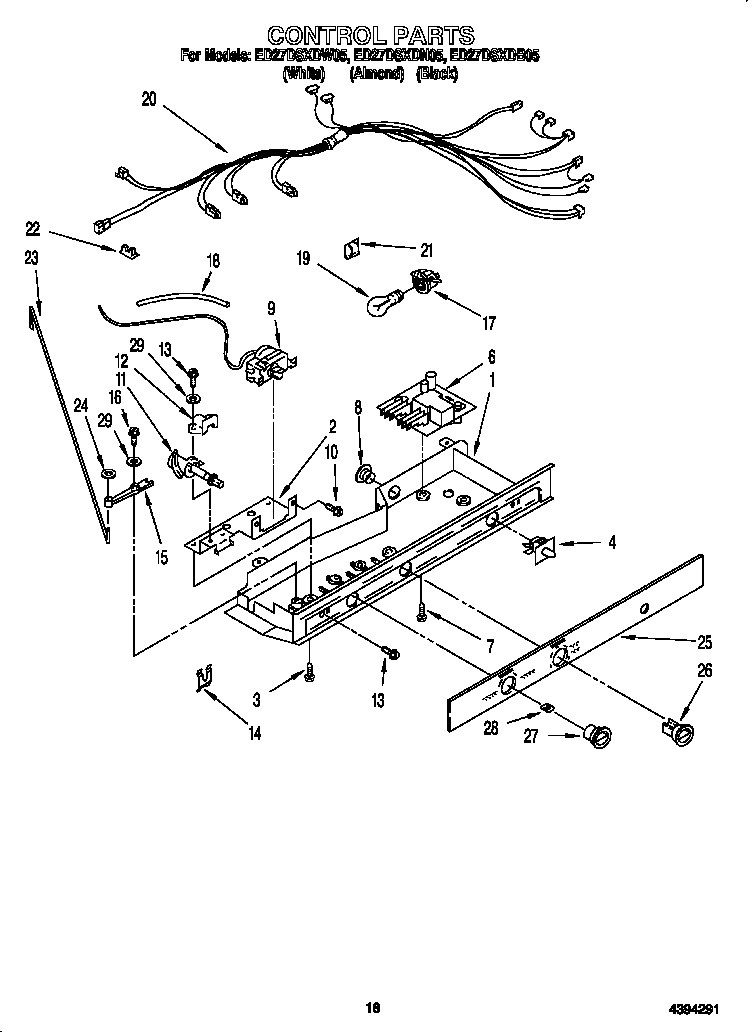 Whirlpool ED27DSXDW05 control diagram