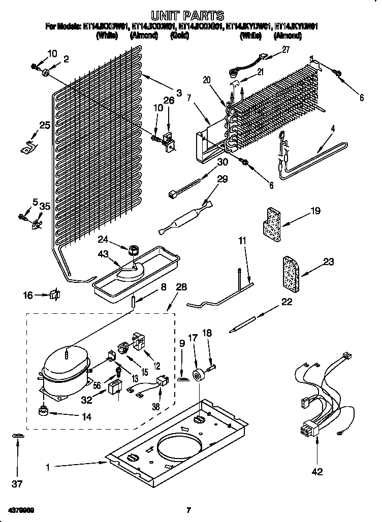 Whirlpool ET14JKXDN01 unit diagram