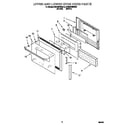 KitchenAid KEBS276BBL3 upper and lower oven door diagram