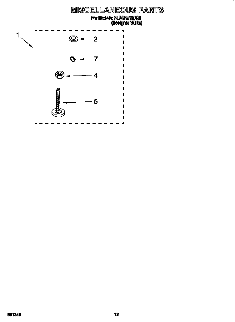 Whirlpool 3LSC8255DQ0 miscellaneous diagram