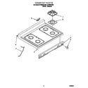 Whirlpool SF365BEYW5 cooktop diagram