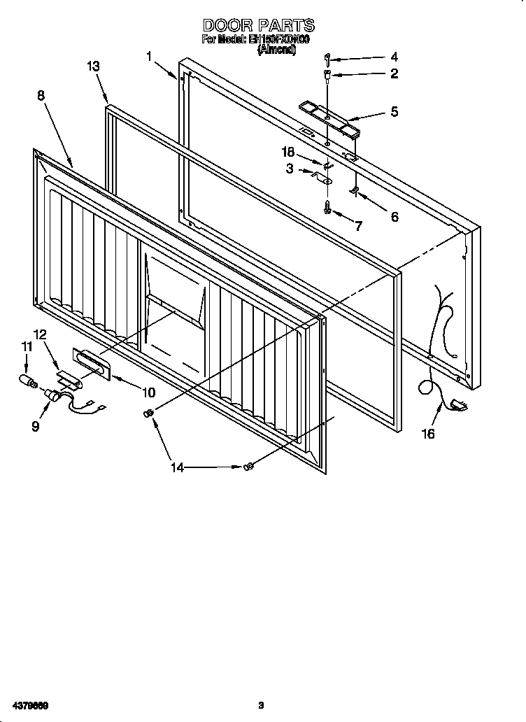 Whirlpool EH150FXDN00 door diagram