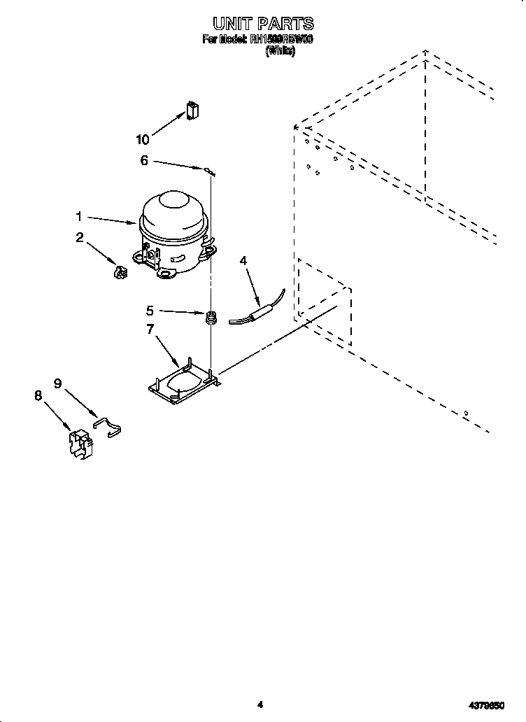 Roper RH1599RBW00 unit diagram