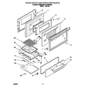 Whirlpool SF318PEWW1 oven door and broiler diagram