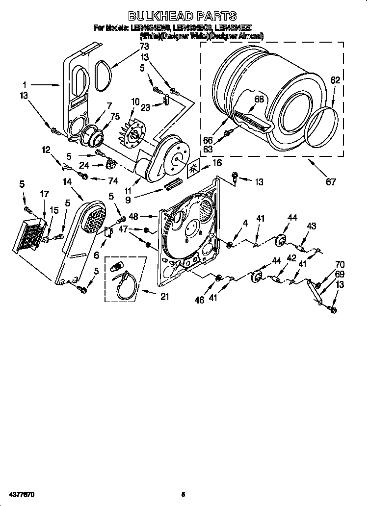 Whirlpool LER4634EQ0 bulkhead diagram