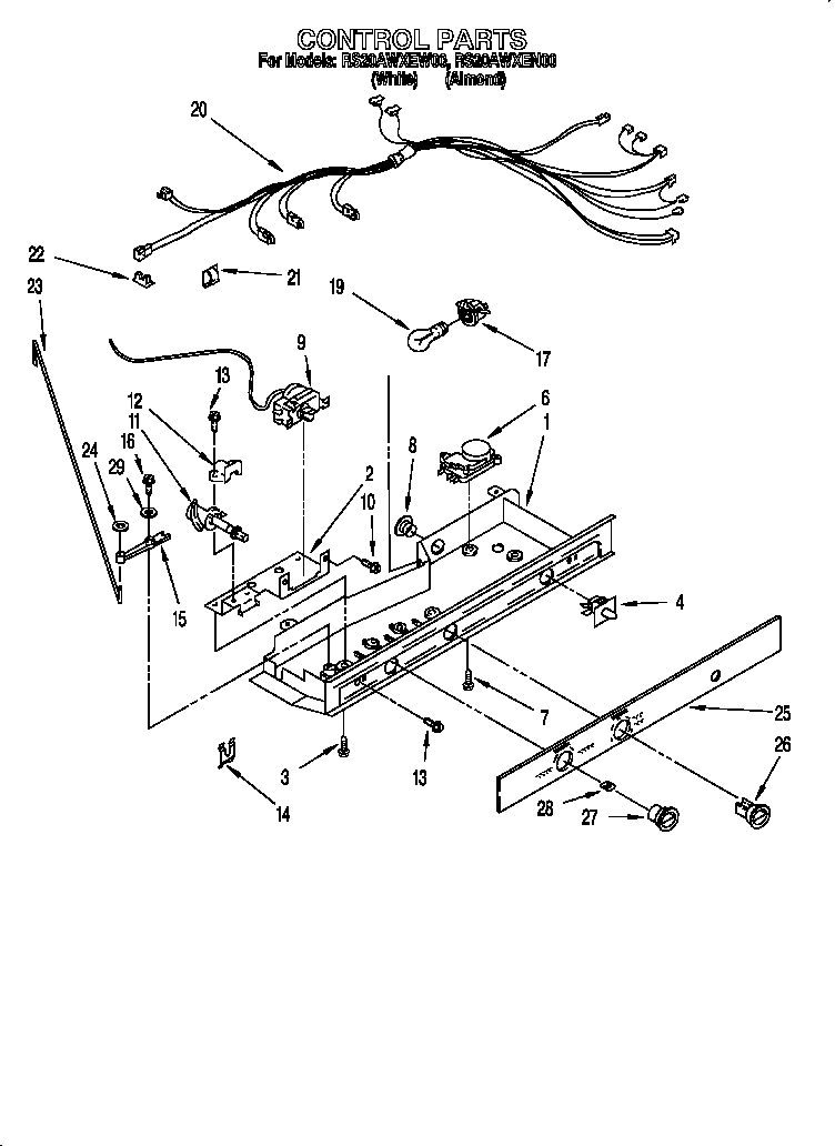 Roper RS20AWXEN00 control diagram